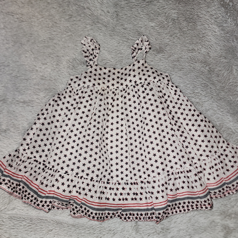 GAP Pink and Cream Sleeveless Spaghetti Strap Sundress